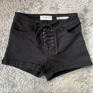 Black lace up Pacsun Shorts XS